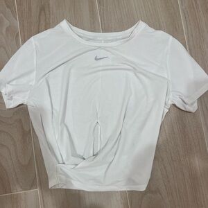 Nike Women's White Cropped Top